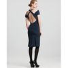 Zac Posen Fitted Dress Cold Shoulder in Black (dusk blue) - Lyst
