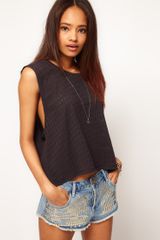 ASOS Collection T-Shirt in Holey Texture