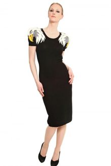 JC de Castelbajac Eagle Hand Made Intarsia Wool Knit Dress - Lyst