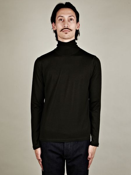 Jil Sander Mens Polo Neck Knit in Green for Men - Lyst