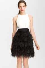 Milly Sasha Feathered Dress