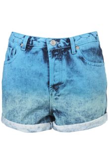 Moto Moto Dip Dye Denim Hotpants - Lyst