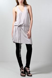 Oak Gathered Short Dress Grey - Lyst