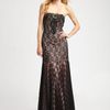 Sue Wong Beaded Lace Gown in Gray (black) - Lyst