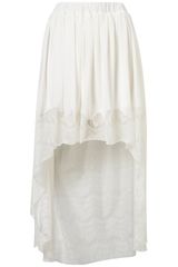 Topshop Lace Trim Mullet Skirt By Cocos Fortune