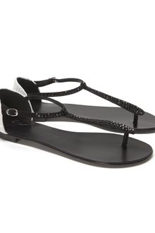 Giuseppe Zanotti Bw Crystal Thong Sandals - Lyst