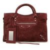 Balenciaga Classic City Suede Bag in Brown (burgundy) - Lyst