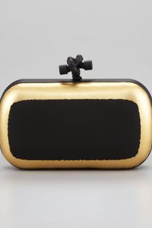Bottega Veneta Metallic Trim Mini Minaudiere Clutch - Lyst