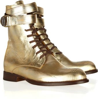Esquivel Dublin Metallic Leather Laceup Boots - Lyst