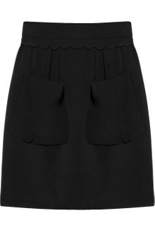 Miu Miu High Waisted Cady Mini Skirt - Lyst