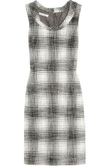 Oscar de la Renta Plaid Wool and Alpacablend Dress - Lyst