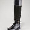 Tory Burch Tenley Suede Riding Boot in Black (black black) - Lyst