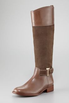 Tory Burch Tenley Suede Leather Riding Boot - Lyst