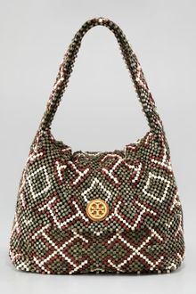 Tory Burch Wooden Beaded Shoulder Bag - Lyst