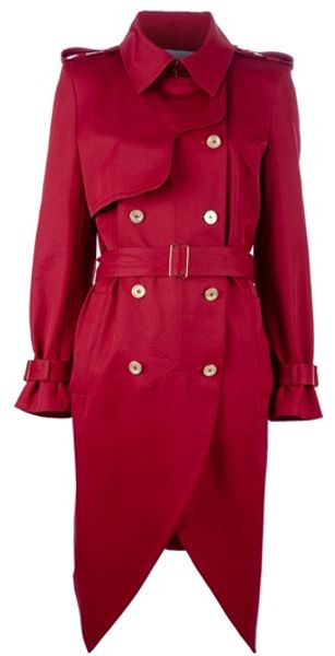 Yves Saint Laurent Long Trench Coat - Lyst