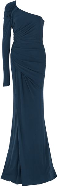 Elie Saab One Sleeve Jersey Gown in Blue (nude) - Lyst