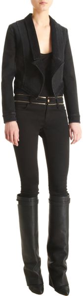 Givenchy Pointed Front Denim Jacket in Black (denim) - Lyst