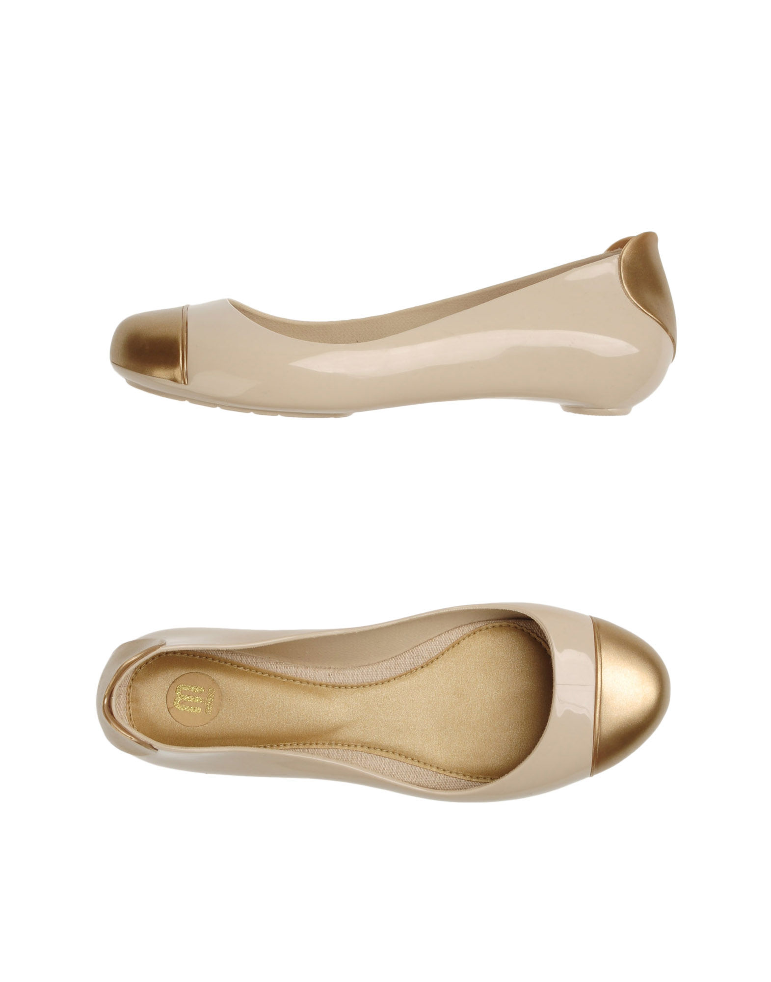 bronze ballerina flats