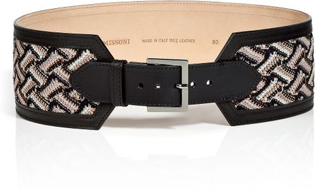 Missoni Opal and Black Combo Waist Belt in Black - Lyst