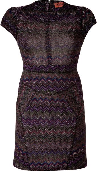 Missoni Peacock Lurex Minidress in Blue (peacock) - Lyst