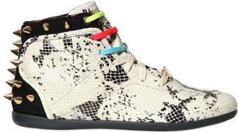 Reebok Betwix Python Print Studded Sneakers - Lyst