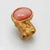 Yves Saint Laurent Arty Ovale Ring in Gold (fuchsia) - Lyst