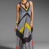 Bcbgmaxazria Runway Maxi Dress in Multicolor (moonlight dark ink) - Lyst