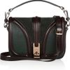 Burberry Texturedleather and Suede Shoulder Bag in Green (forest) - Lyst