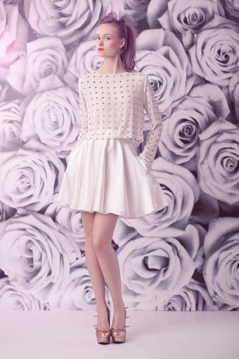 Charlotte Rouge Satin Skirt - Lyst