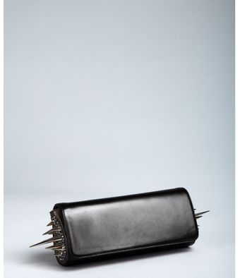 Christian Louboutin  Leather Marquise Spike and Crystal Detail Clutch - Lyst