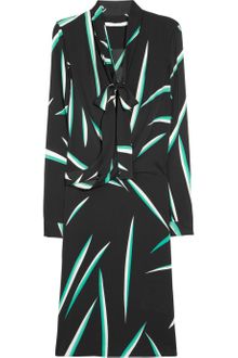 Diane Von Furstenberg Rosalie Printed Stretch Silk Wrap Dress - Lyst