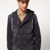 Diesel Spica Double Breasted Hooded Jacket in Blue for Men - Lyst