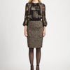 Giambattista Valli Silk Animal Print Blouse in Black - Lyst