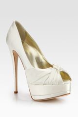 Giuseppe Zanotti Ruched Satin Platform Pumps