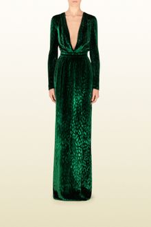 Gucci Velvet Deep Vneck Gown - Lyst