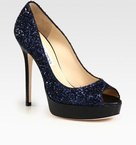 navy blue sparkle pumps