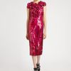 Marc Jacobs Sequined Flower Dress in Red (magenta) - Lyst