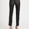 Milly Cropped Leather Pants in Black - Lyst