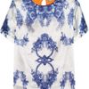 Preen Rosemary Printed Silksatin Top in White - Lyst