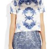 Preen Rosemary Printed Silksatin Top in White - Lyst