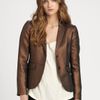 Rag & Bone Metallic Bailey Jacket in Brown (copper) - Lyst
