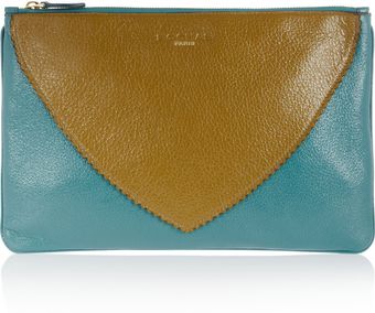 Rochas Twotone Leather Clutch - Lyst