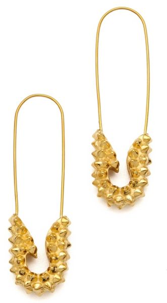 Tom Binns Punk Pave Short Safety Pin Earrings - Lyst