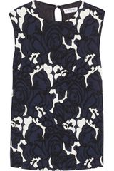 Vionnet Rose Jacquard And Silk Chiffon Top