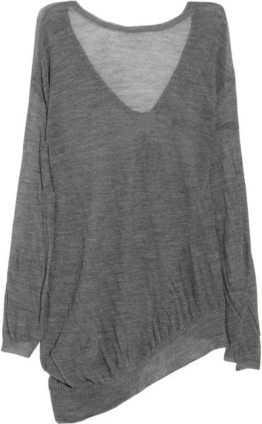 A.l.c. Blake Asymmetric Wool Sweater in Gray - Lyst