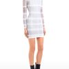 Alexander Wang Trompe Loeil Plaid Long Sleeve Dress with Slip in White (chalk and ink) - Lyst