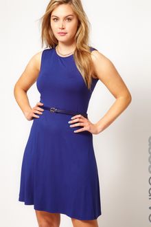 Asos Skater Dress with Belt - Lyst
