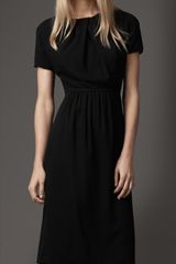 Burberry Gathered Silk Dress
