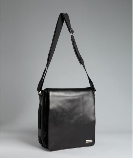 calvin klein black messenger bag