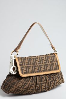 Fendi Tobacco Zucca Canvas Chef Shoulder Bag - Lyst
